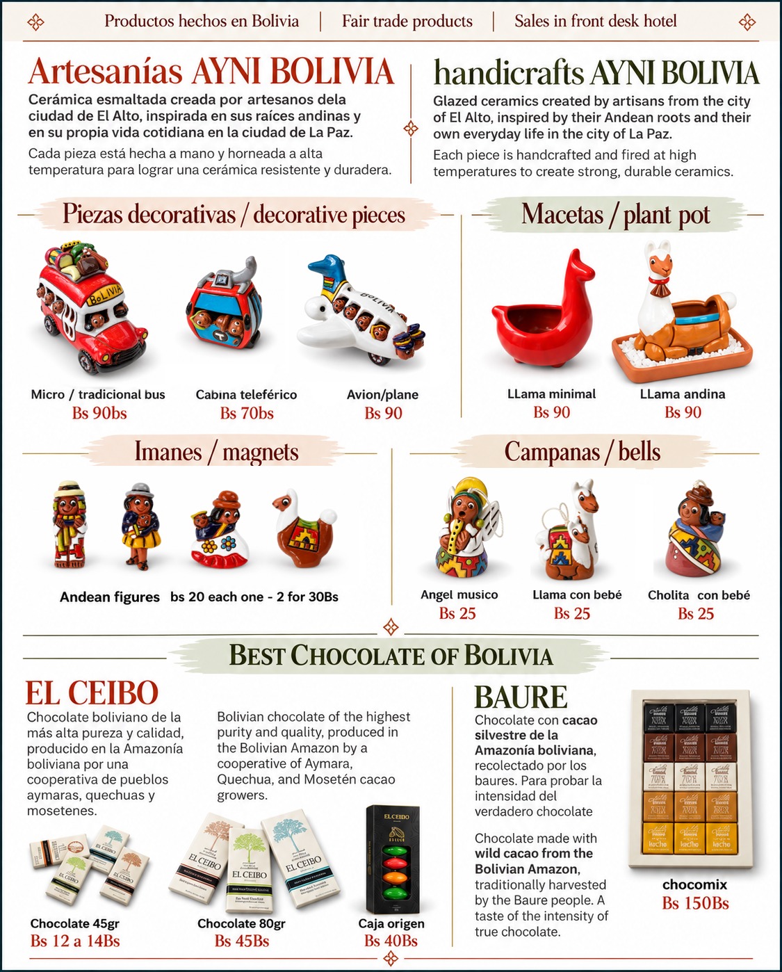 Catálogo tienda Ayni Bolivia